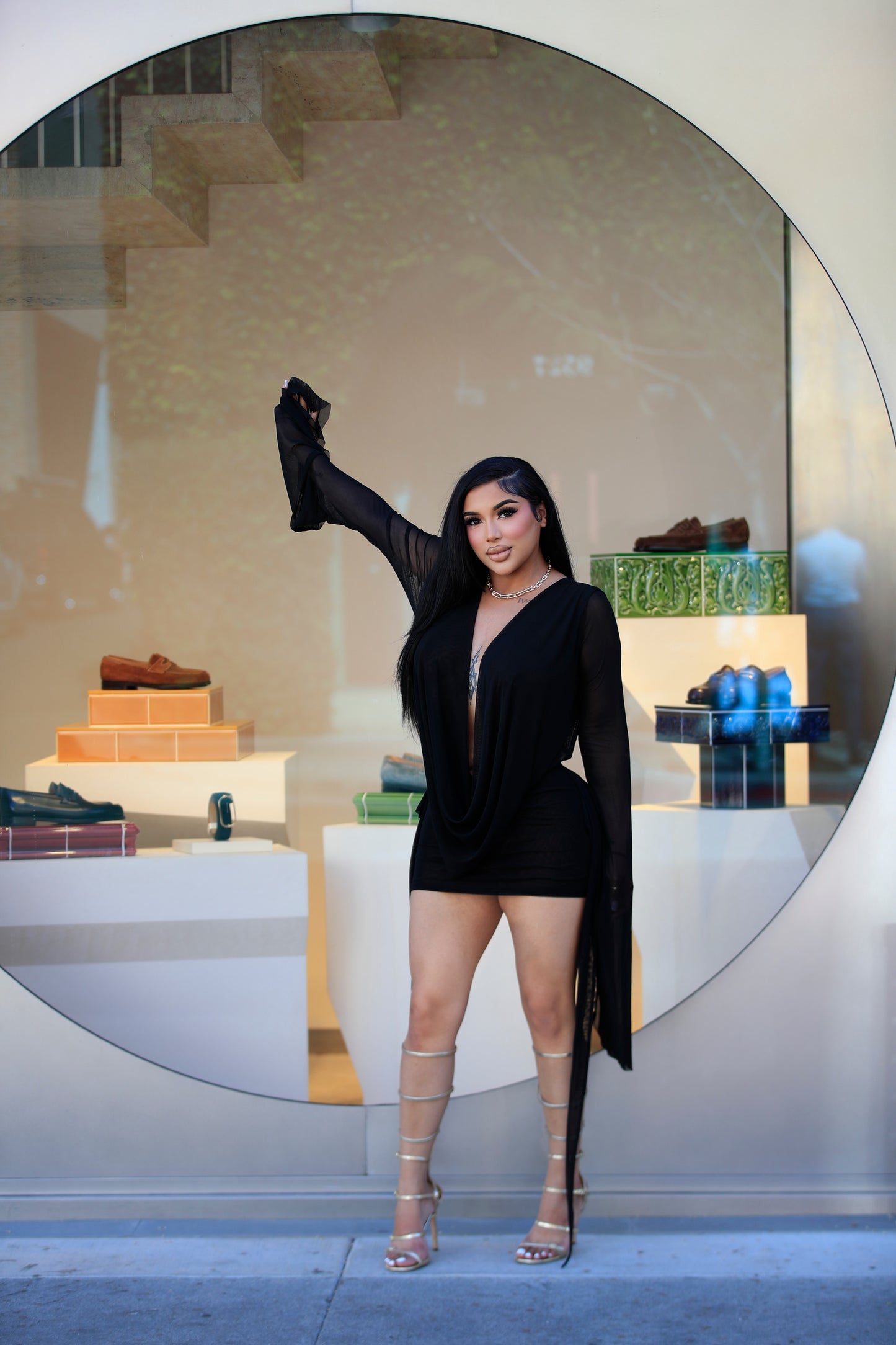 Noir Muse Drape Dress